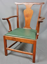 Petersburg, Virginia walnut arm chair circa 1780 - 1790.