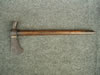 Revolutionary war period brass inlaid pipe tomahawk