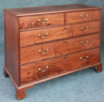 Petersburg, Virginia mahogany five drawer chest circa 1790 - 1800.