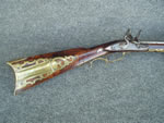 George Peterman brass and silver inlaid Virginia rifle