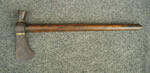 Revolutionary war period brass inlaid pipe tomahawk